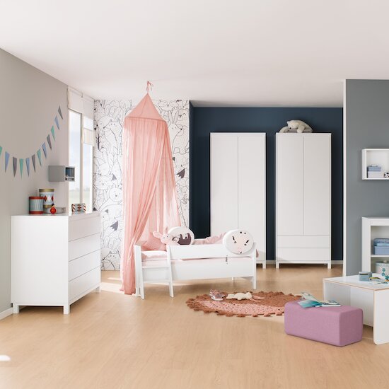 Olli Armoire 2 portes Blanc Craie  de Paidi Olli Armoire 2 portes Blanc Craie  de Paidi