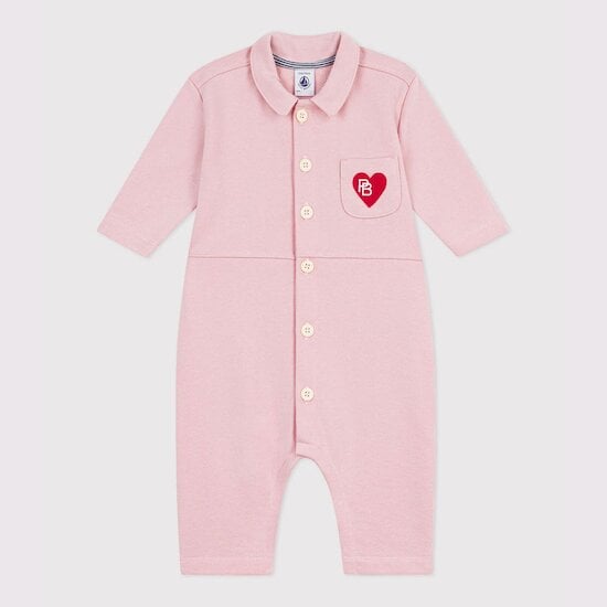Combinaison longue bébé en coton uni style pompiste Joli  de Petit Bateau