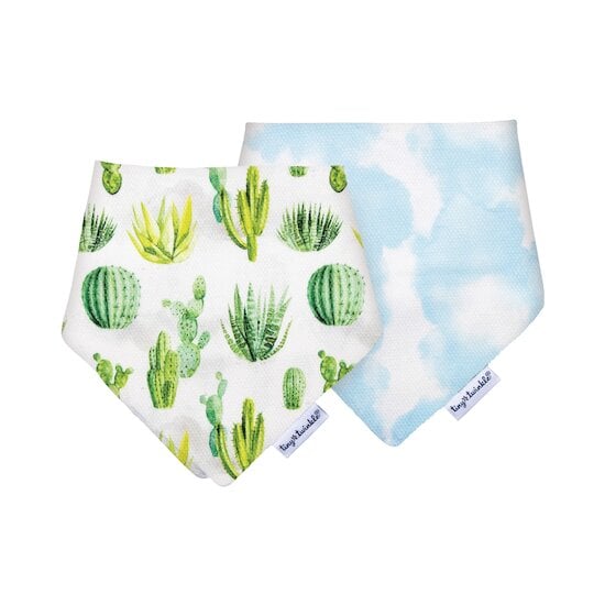 Lot de 2 Bavoirs Bandana Cactus  de Tiny Twinkle