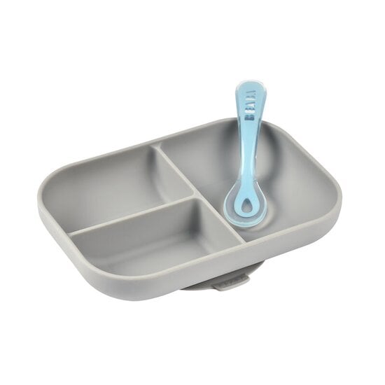 Set repas silicone  Gris  de Béaba