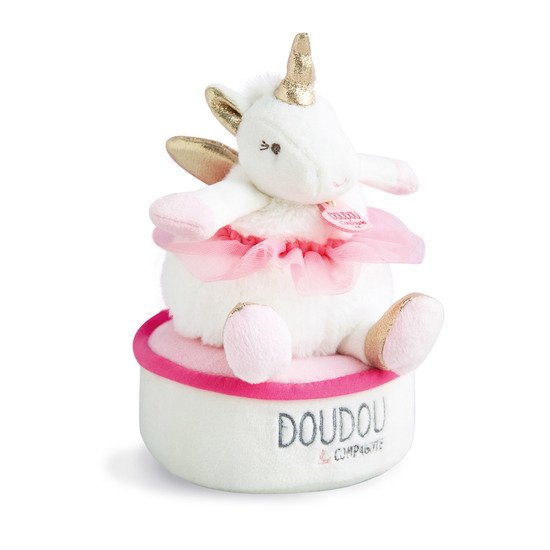 Licorne boîte à musique Tournicoti Rose de Doudou et Compagnie, Doudou et  Compagnie : Aubert