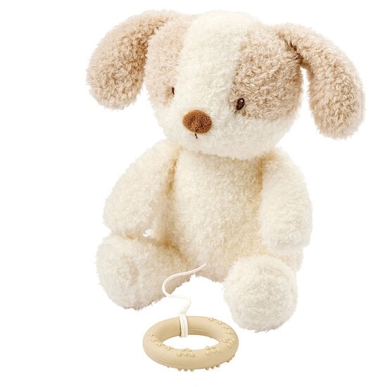 Teddy Peluche bébé chien musical Blanc 25 cm de Nattou Teddy Peluche bébé chien musical Blanc 25 cm de Nattou