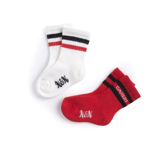 Tweet Cargo Lot de 2 paires de chaussettes Rouge Milk  de Nano & nanette