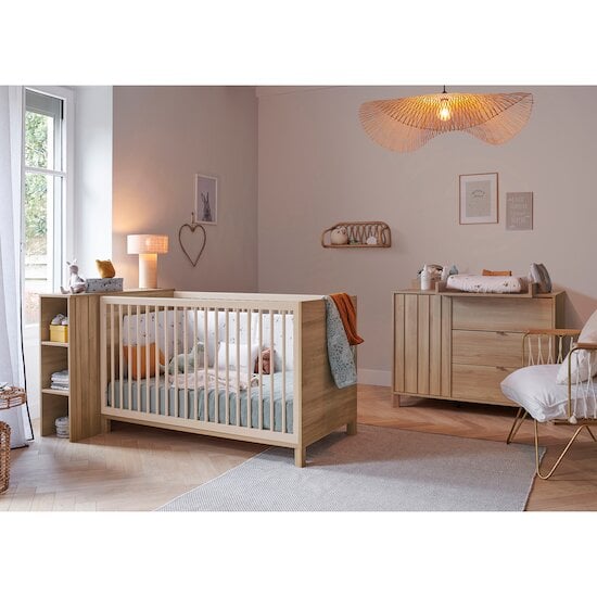 Chambre Calypso : Lit bébé 70 x 140 cm + Commode