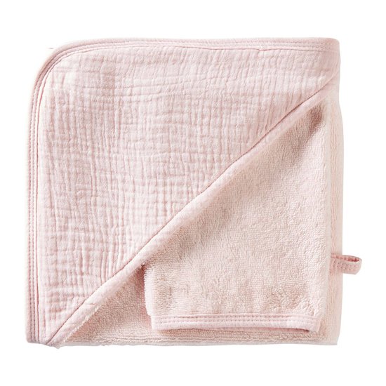 Mix & Match Cape de bain + Gant Rose Blush  de BB&Co