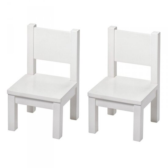 Lot de 2 chaises Enfant Montessori Blanc 1-4 ans de Piou Piou et Merveilles