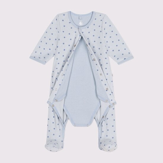 Bodypyjama imprimé en velours Beach 1 mois de Petit Bateau Bodypyjama imprimé en velours Beach 1 mois de Petit Bateau