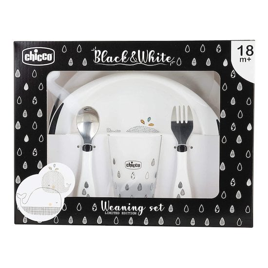 Coffret Repas Black & White Baleine  de Chicco