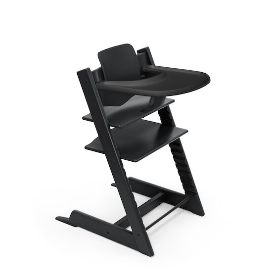 Tripp Trapp® Pack Chaise haute + Baby Set + Plateau Noir  de Stokke® Tripp Trapp® Pack Chaise haute + Baby Set + Plateau Noir  de Stokke®
