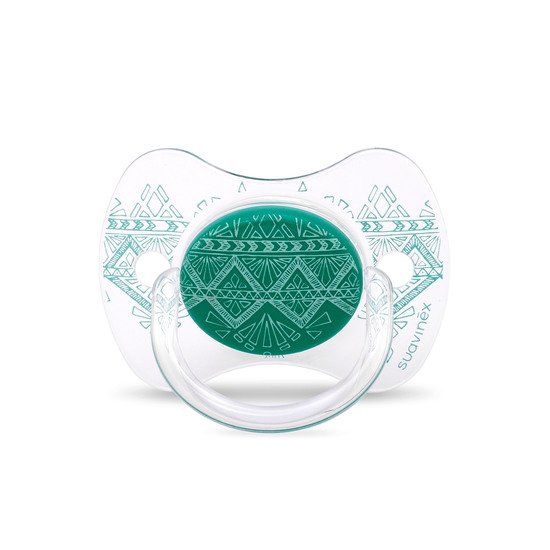 Sucette Ethnic Couture silicone Vert 18 mois + de Suavinex