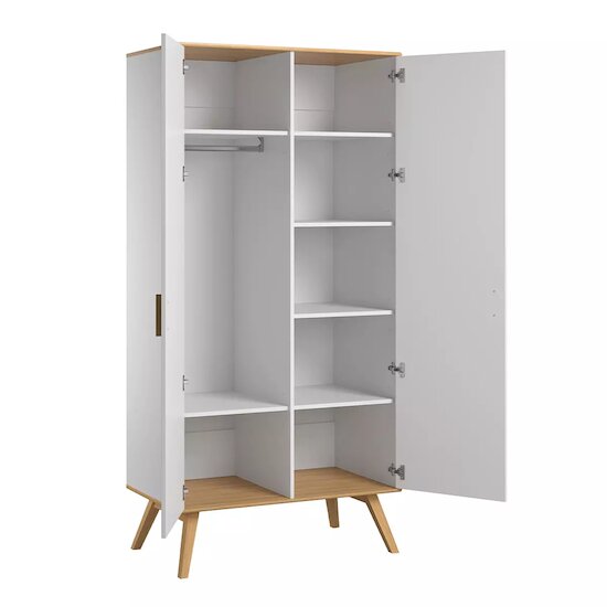 Nautis armoire 2 portes Blanc/Bois  de Vox Nautis armoire 2 portes Blanc/Bois  de Vox