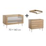 Chambre Bosque New Trio : Lit évolutif 70 x 140 cm + Commode + Plan à langer