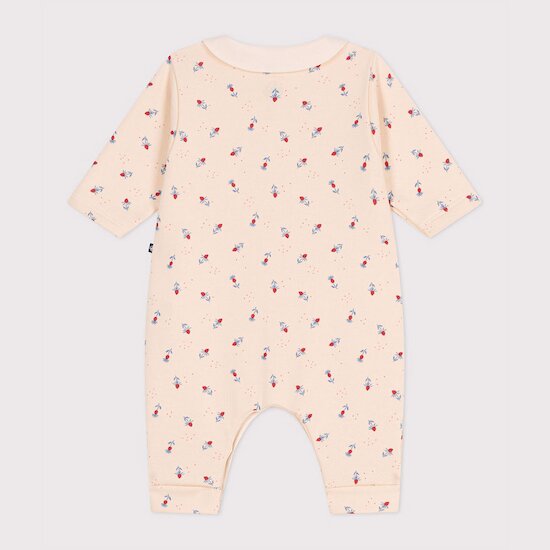 Combinaison en coton à col imprimé fleuri   de Petit Bateau Combinaison en coton à col imprimé fleuri   de Petit Bateau