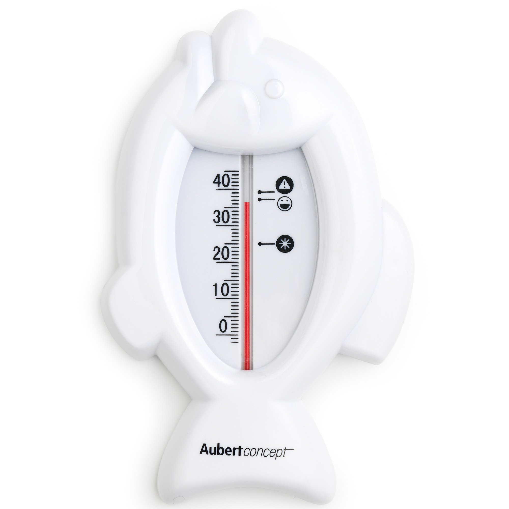 Thermomètre de bain poisson Blanc de Aubert concept, Thermomètres : Aubert