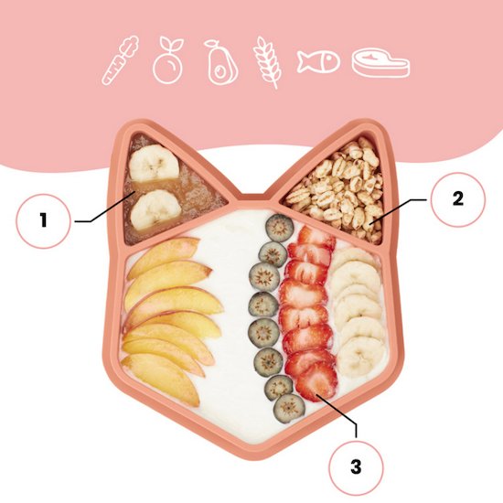 Assiette ISY en silicone Renard  de Babymoov