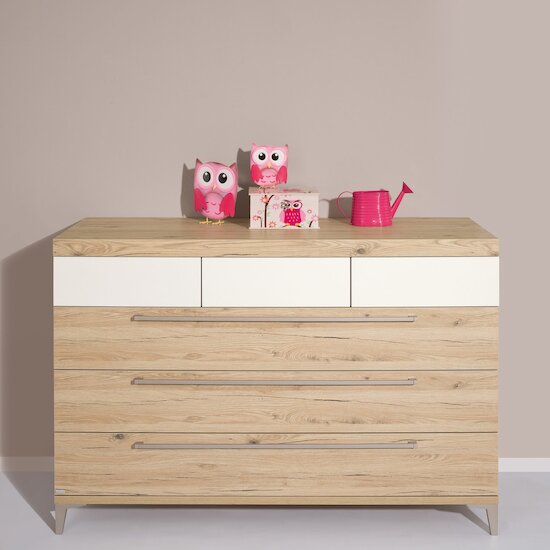 Remo Commode 3 tiroirs Chêne  de Paidi Remo Commode 3 tiroirs Chêne  de Paidi