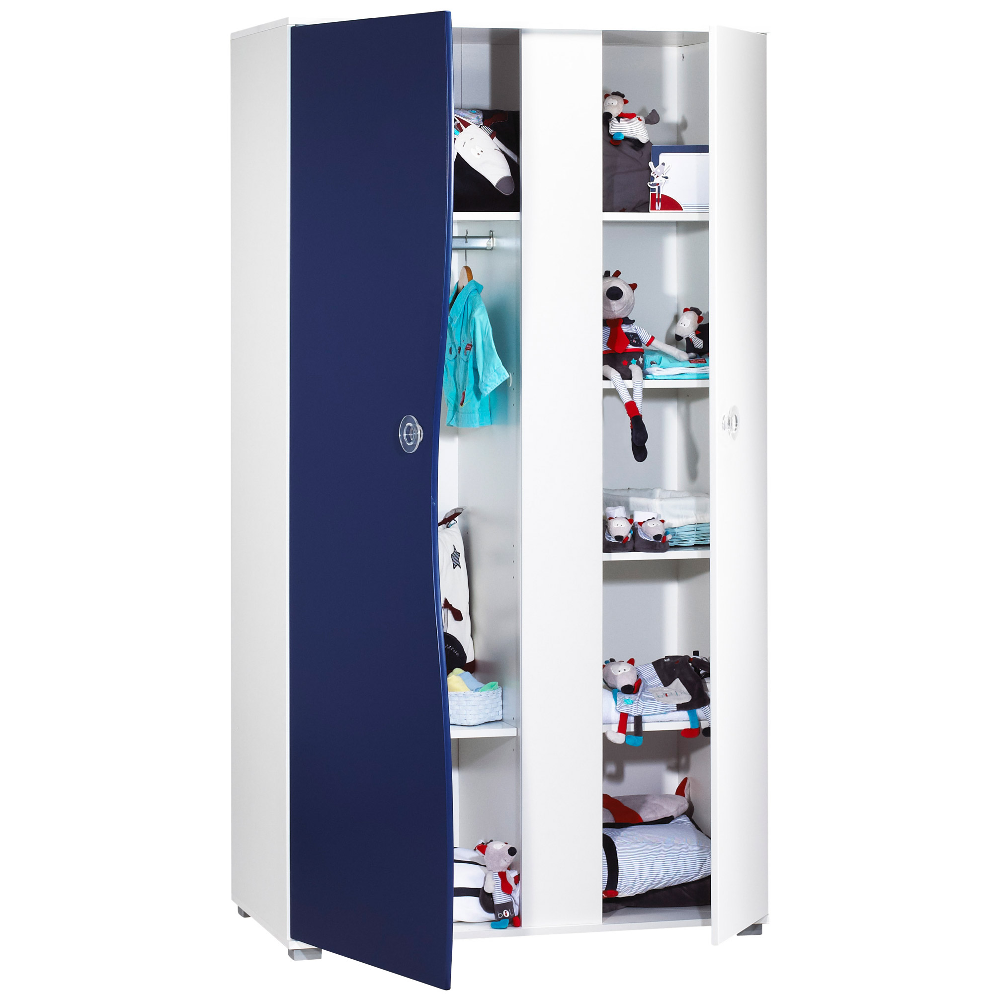 Pop armoire 2 portes Indigo de Sauthon Easy, Armoires 2 portes Aubert