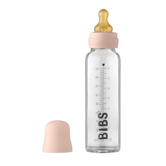 Biberon Baby Glass Rose poudré 225 ml de BIBS