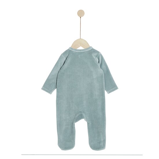 Pyjama bébé velours blanc 1 mois ouverture devant panda chao chao