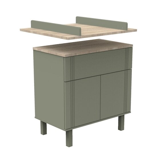 Eléonore Commode 1 tiroir 2 portes Kaki  de Sauthon Baby's Sweet Home Eléonore Commode 1 tiroir 2 portes Kaki  de Sauthon Baby's Sweet Home
