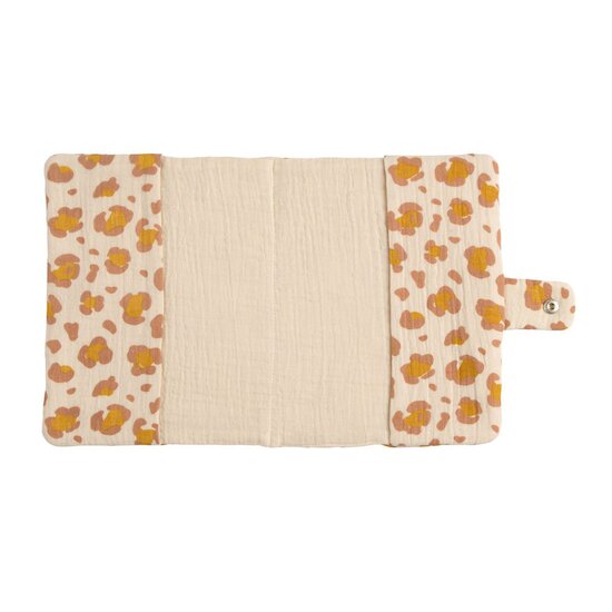Protège carnet de santé en gaze de coton Petit Chou Léopard  de Sauthon Baby Déco Protège carnet de santé en gaze de coton Petit Chou Léopard  de Sauthon Baby Déco