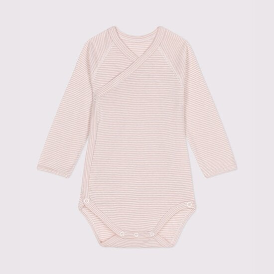 Body croisé à manches longues Rose  de Petit Bateau