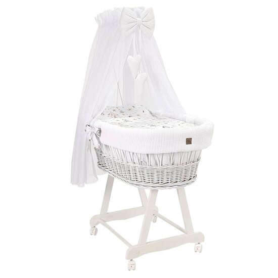 Berceau Moïse à roulettes Circus Blanc  de Bisal