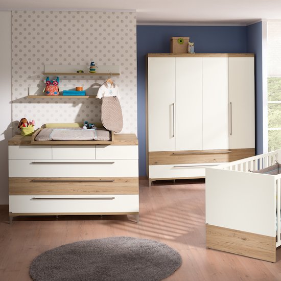Remo plan à langer petit modèle Blanc/Chêne  de Paidi Remo plan à langer petit modèle Blanc/Chêne  de Paidi
