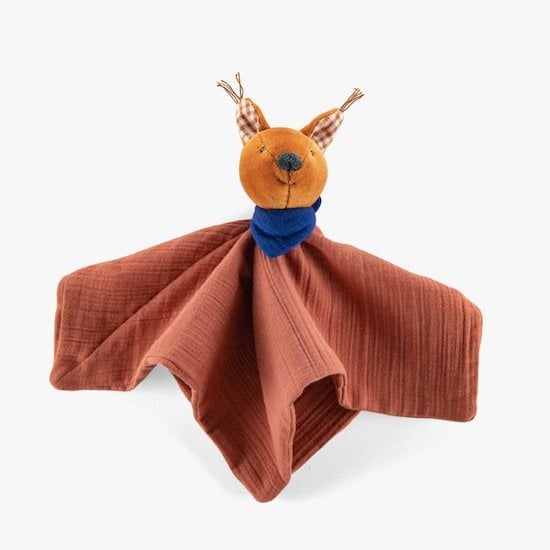 Pomme des Bois Doudou lange écureuil Marron  de Moulin Roty