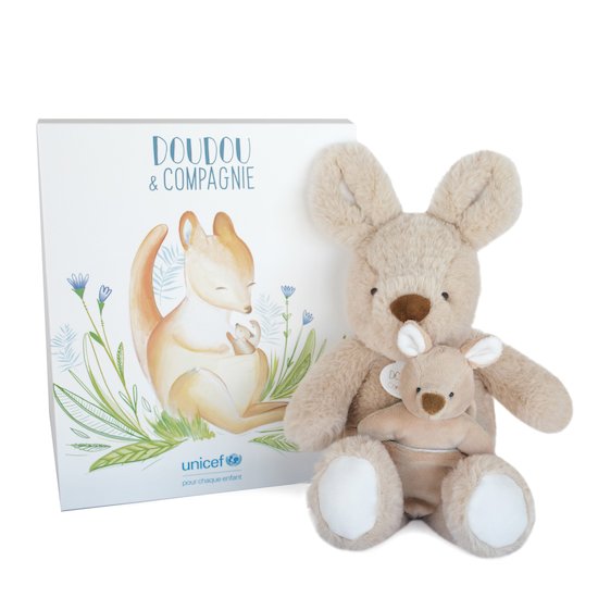 Pantin Bebe Moi Collection Unicef Kangourou De Doudou Et Compagnie Doudous Aubert