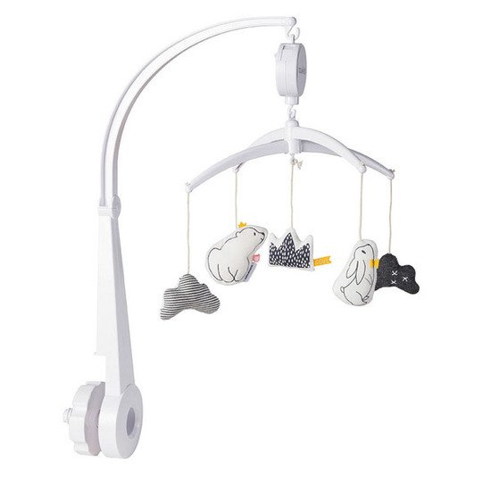 Timeless mobile musical blanc