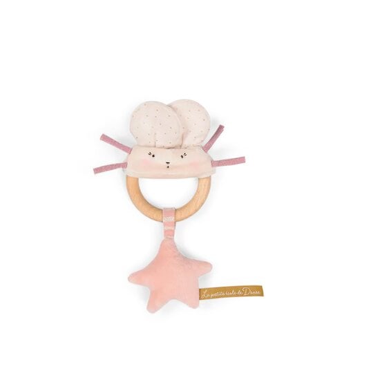 La Petite École de Danse Hochet Bois Souris Rose  de Moulin Roty