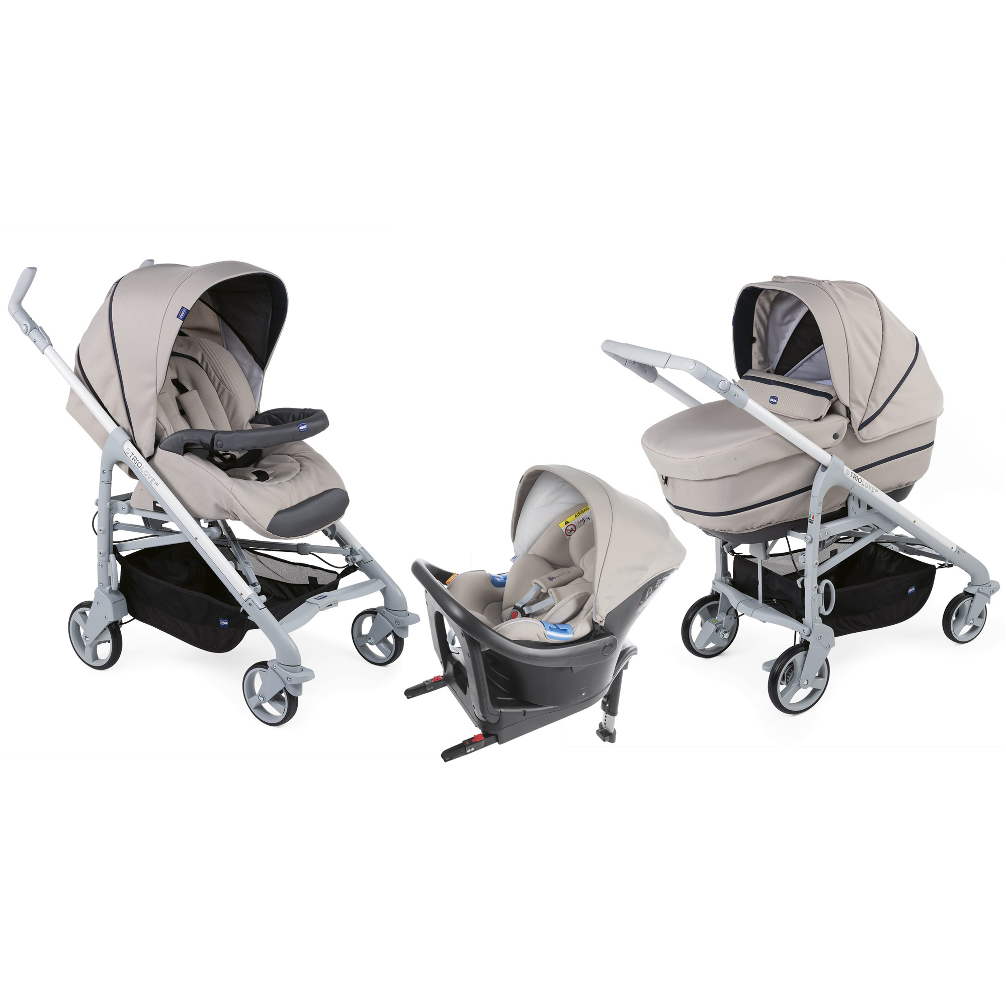 Poussette Chicco Trio Love Silver 2024 www tofrei