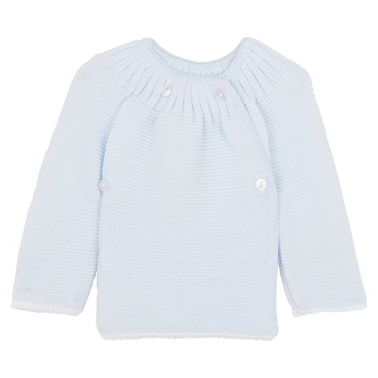 Lot 2 brassières Blanc/Bleu 0-1 mois de P'tit Bisou Petit Prix