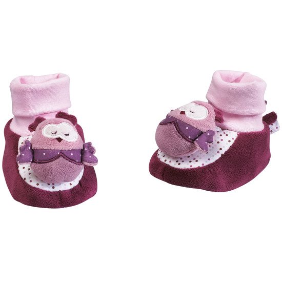 Mam'zelle Bou paire de chaussons Violet 0-6 mois de Sauthon Baby's Sweet Home