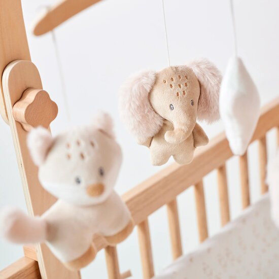 Flo, Ernest & Oli Mobile Musical Bois Flo Beige  de Nattou Flo, Ernest & Oli Mobile Musical Bois Flo Beige  de Nattou
