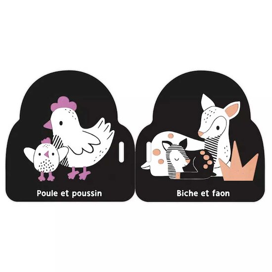 Mon premier livre poussette Noir & Blanc Bébés Animaux  de AUZOU