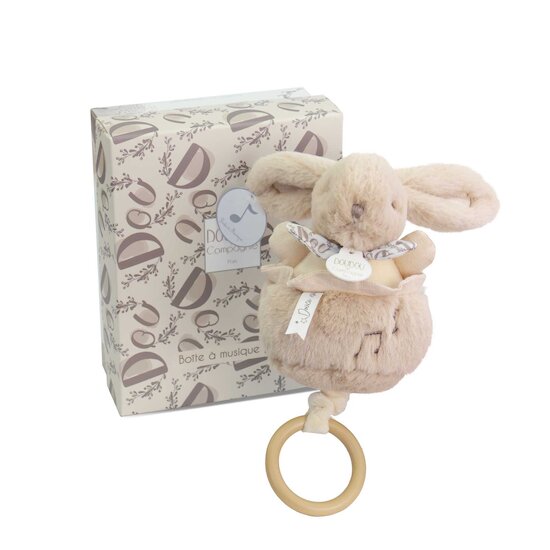 Peluche musicale Lapin Beige  de Doudou et Compagnie Peluche musicale Lapin Beige  de Doudou et Compagnie