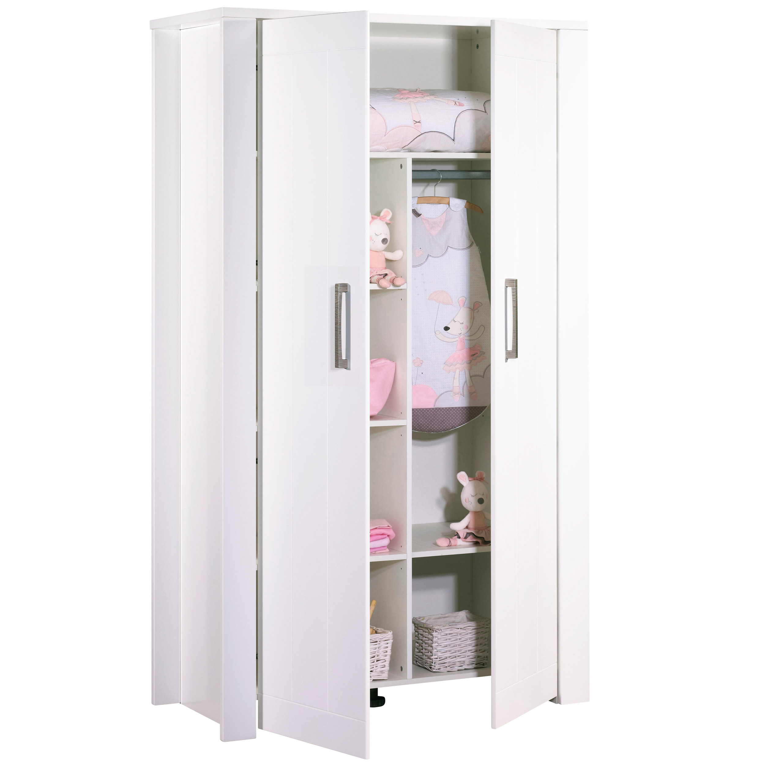 Seaside métal armoire 2 portes Blanc de Sauthon Baby's Sweet Home
