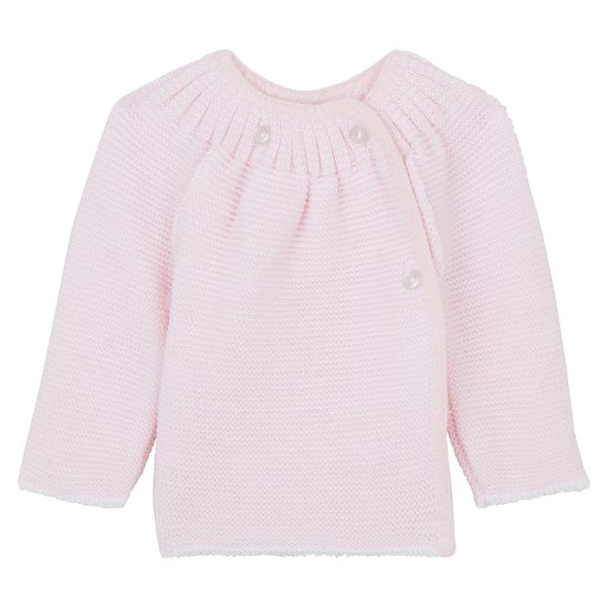 Lot 2 brassières Blanc/Rose 0-1 mois de P'tit Bisou Petit Prix