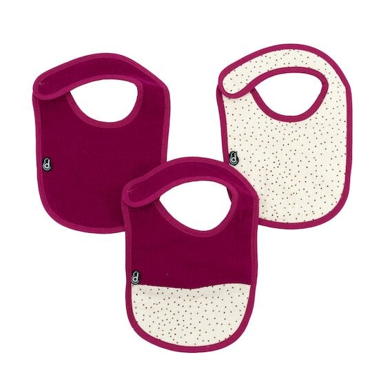 Lot de 3 bavoirs mousseline Grenadine  de Domiva