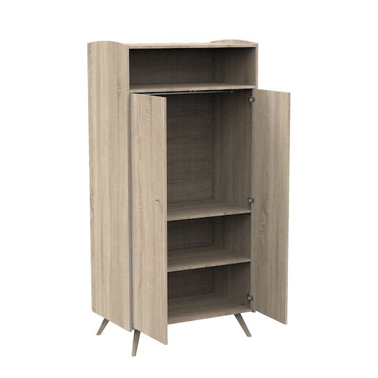 Access Armoire 2 portes 1 niche Bois  de Sauthon Baby's Sweet Home Access Armoire 2 portes 1 niche Bois  de Sauthon Baby's Sweet Home