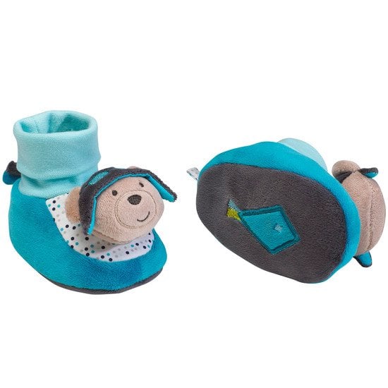 Lazare chaussons Bleu 0-6 mois de Sauthon Baby Déco