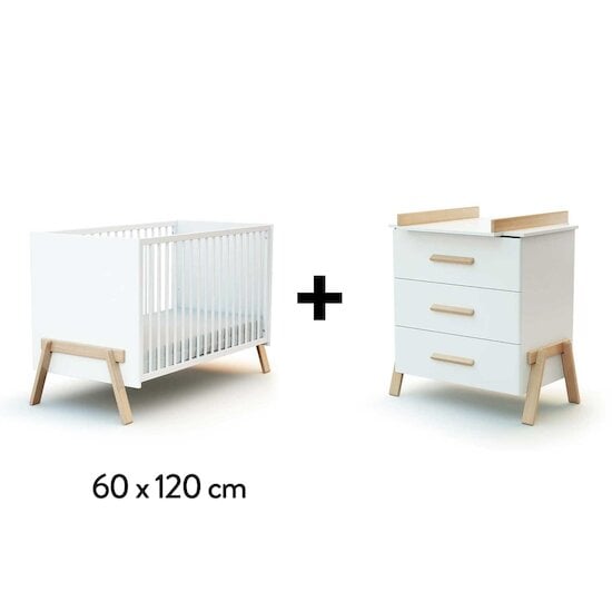 Chambre Canaille Duo : Lit bébé 60x120 + Commode   de Jurababy