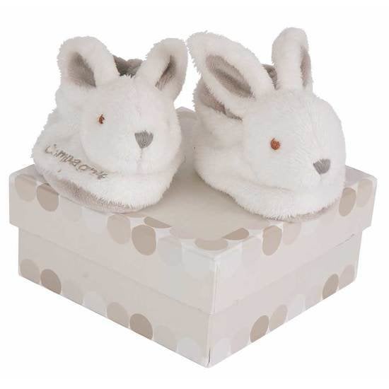 Coffret chaussons Lapin Bonbon Beige 0-6 mois de Doudou et Compagnie