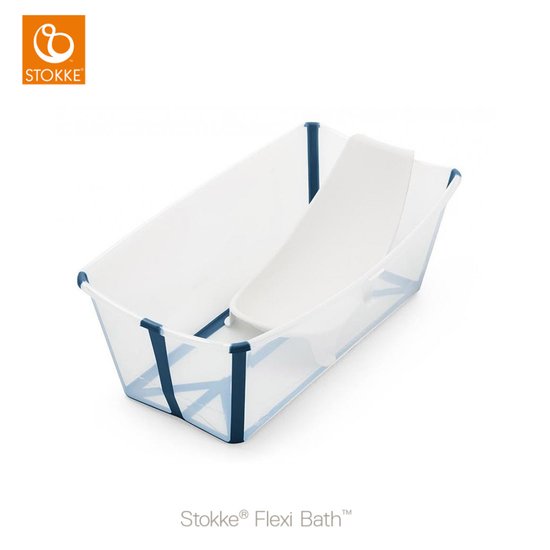 Baignoire Flexi Bath™ + Transat  Transparent Bleu   de Stokke®