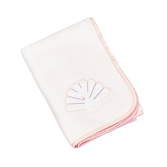 Baby Swan Couverture Blanc/rose  de Sauthon Baby's Sweet Home