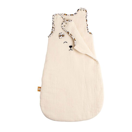 Gigoteuse bébé hiver en gaze de coton détails Léopard Beige 0-6 mois de Sauthon Baby Déco