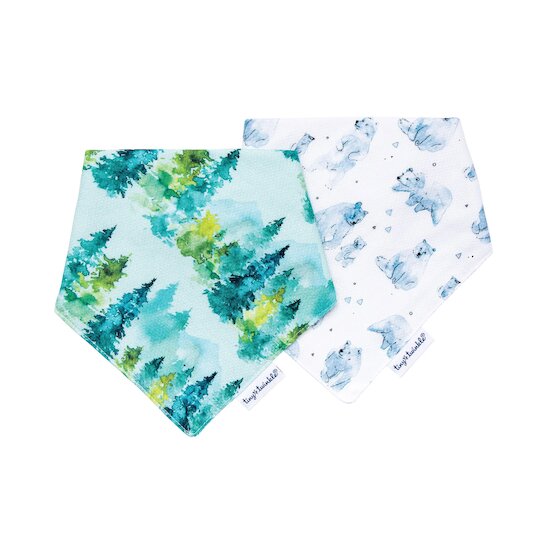 Lot de 2 Bavoirs Bandana Forest  de Tiny Twinkle