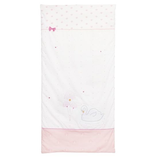 Baby Swan édredon Blanc/Rose 60 x 120 cm de Sauthon Baby's Sweet Home